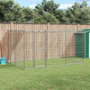 vidaXL Outdoor Dog Kennel Galvanised Steel with Roof 7.26 m²