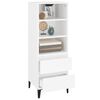 vidaXL Highboard White 40x36x110 cm Engineered Wood
