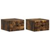 vidaXL Wall-Mounted Bedside Cabinet 2 pcs Smoked Oak 34.5 x 33 x 20 cm
