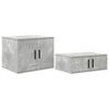 vidaXL Storage Cabinet 2 pcs Concrete Grey 118 x 41 x 40 cm