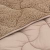 vidaXL Full Year Duvet Taupe 155 x 200 cm Microfiber and Teddy fleece