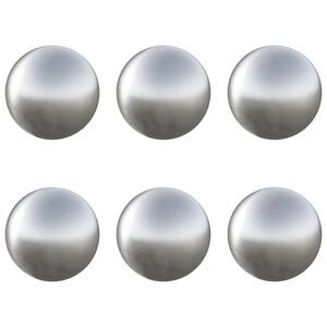 vidaXL Brushed Ball 6 pcs &Oslash; 7.5 cm Silver Stainless Steel 201