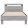 vidaXL Bed Frame without Mattress with LED Lights Grey Sonoma 100x200 cm