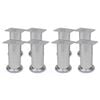 vidaXL Sofa Leg | Set of 8 | Chrome | Iron | Sofa Legs | Cylindrical | Modern