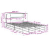 vidaXL Bookcase Bed without Mattress White 140x190 cm Solid Wood