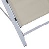 vidaXL Sun Loungers 2 pcs with Table Aluminium Cream