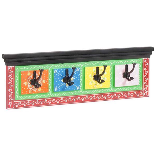 vidaXL Coat Rack Black 80 x 25 x 2 cm Engineered wood