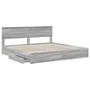 vidaXL Storage Bed Grey Sonoma 200 x 200 cm Engineered Wood