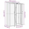vidaXL Garden Sheds Anthracite 140.5 x 74 x 200 cm Metal