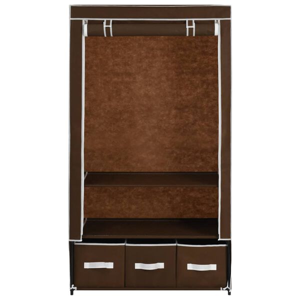 vidaXL Wardrobe Brown 87x49x159 cm Fabric
