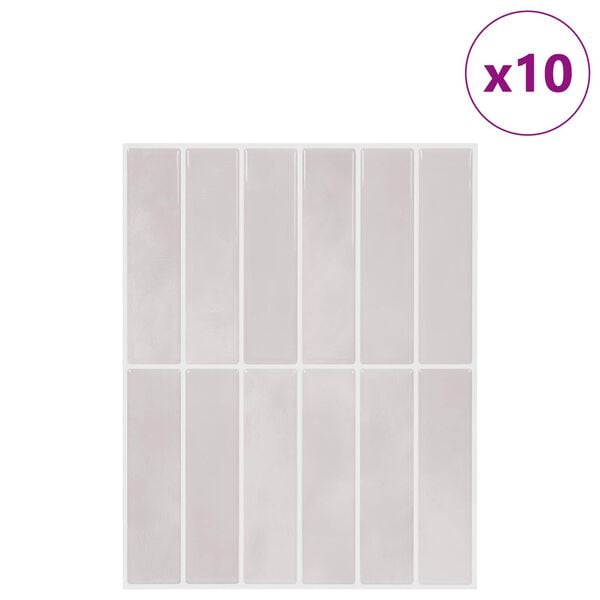 vidaXL Rectangular Tile 10 pcs Beige 29 x 23 x 0.08 cm