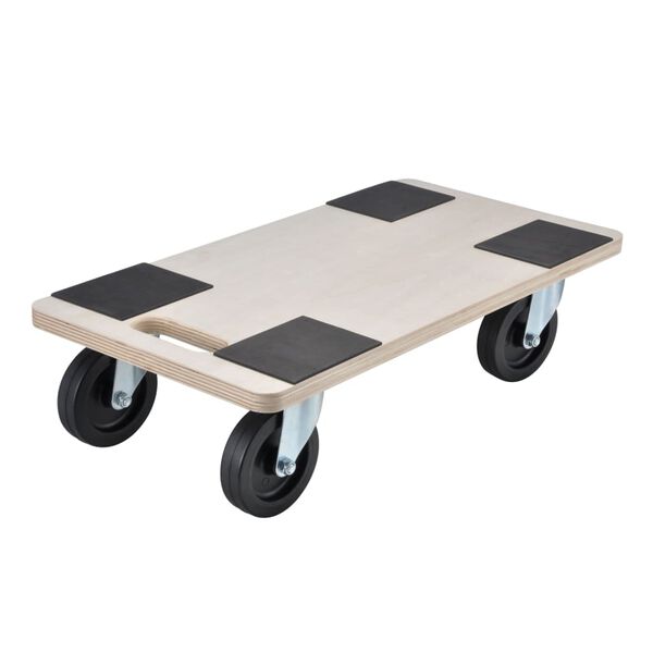 HI Moving Trolley with 4 Wheels "Dolly" 58x29x1.8 cm Plywood