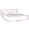 vidaXL Metal Bed Frame without Mattress with Headboard White 160x200cm