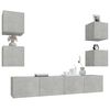 vidaXL 6 Piece TV Cabinet Set Concrete Grey Engineered Wood