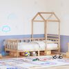 vidaXL Day Bed with Roof without Mattress 80x200 cm Solid Wood