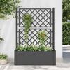 vidaXL Garden Raised Bed with Trellis and Self Watering System Anthracite