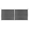 vidaXL Fence Panel Set WPC 353x146 cm Black