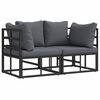 vidaXL Outdoor Furniture 2 Piece Black and Anthracite Metal