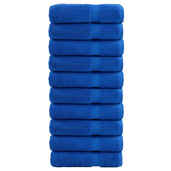 vidaXL Premium Bath Towels "SOLUND" 10 pcs Blue 100x150 cm 600 gsm