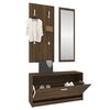 vidaXL 3-in-1 Shoe Cabinet Set Brown Oak Engineered Wood
