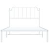 vidaXL Metal Bed Frame without Mattress with Headboard White 107x203cm