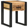 vidaXL End Table Brown and Black 40 x 40 x 50 cm Solid Mango Wood