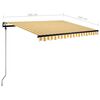 vidaXL Freestanding Manual Retractable Awning 300x250 cm Yellow/White