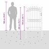 vidaXL Fence Gate with Spikes Grey 200 x 100 cm Powder-coated steel
