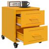 vidaXL Bedside Cabinets 2 pcs Mustard Yellow 36x39x43.5 cm Steel