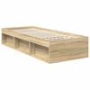 vidaXL Bed Frame with Headboard Sonoma Oak 75 x 190 cm Engineered wood