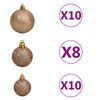 vidaXL Artificial Pre-lit Christmas Tree with Ball Set Silver 240 cm PET