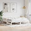 vidaXL Daybed with Trundle without Mattress White 90x200 cm Solid Wood