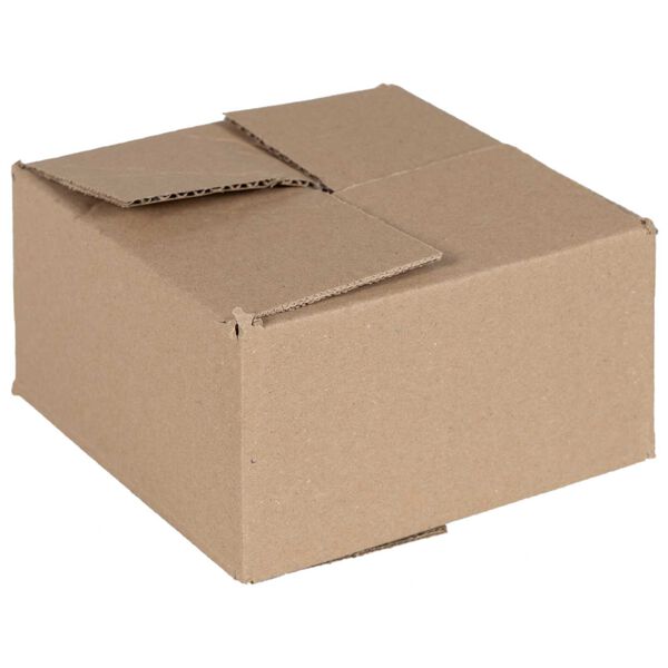 vidaXL Folding Box 50 pcs Natural 15 x 15 x 8 cm Cardboard