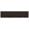 vidaXL Wall Shelf Dark Brown 220x50x(2-4) cm Treated Solid Wood Oak