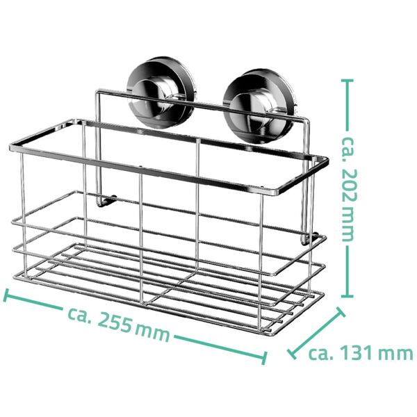 RIDDER Shower Shelf 25.5x13.1x20.2 cm Chrome 12010300
