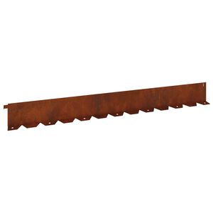 vidaXL Lawn Edging 30 pcs 102 x 10 x 4 cm Steel Rusty