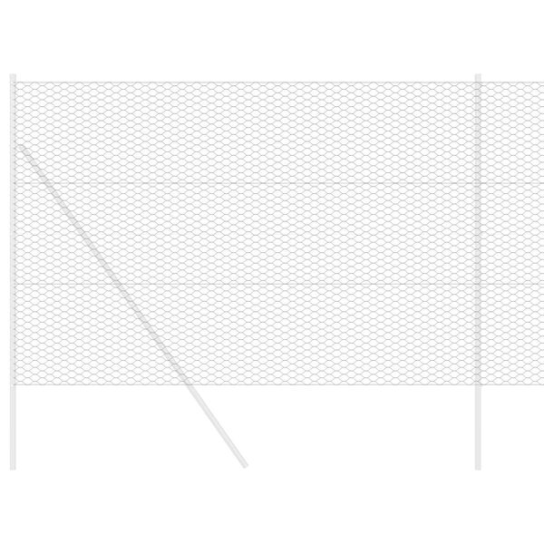 vidaXL Hexagon Fence Grey 1.6 x 10 m Steel