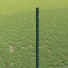 vidaXL Fence with Post Green 1 x 50 m Steel and PVC