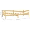 vidaXL Day Bed without Mattress Solid Wood Pine 90x200cm
