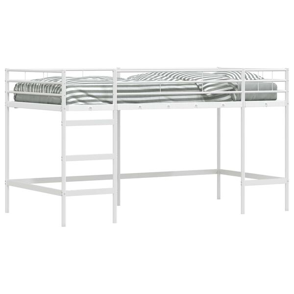 vidaXL Kids'Loft Bed Frame White 100 x 200 cm Steel