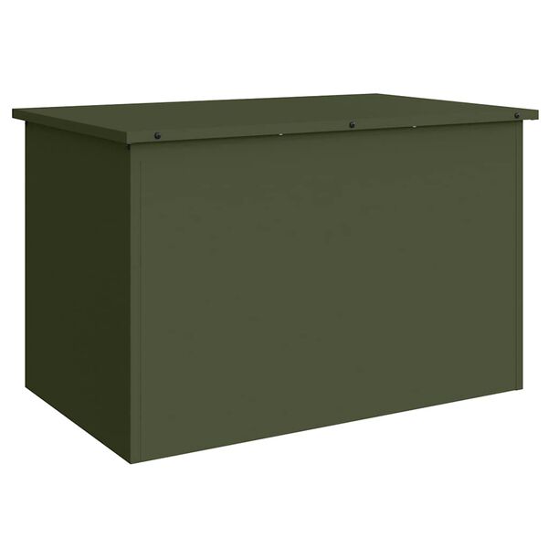 vidaXL Outdoor Storage Box Olive Green 80 x 50.5 x 50 cm Steel
