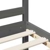vidaXL Bed Frame without Mattress Grey 200x200 cm Solid Wood