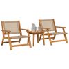 vidaXL Garden Chairs with Table 3 pcs Beige 45 x 45 x 40 cm