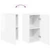 vidaXL TV Wall Cabinet Set 4 pcs High Gloss White Engineered Wood