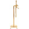 vidaXL Freestanding Bathtub and Faucet 220 L 99.5 cm Gold