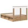 vidaXL Bed Frame Artisian Oak 120 x 190 cm Solid Pine Wood