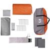 vidaXL Family Tent with Roof Grey and Orange 576 x 325 x 213 cm