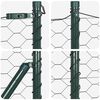 vidaXL Fence Post Grey 50 x 0.6 m (50 mm mesh) Steel and PVC