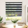 vidaXL Zebra Blind Black 110x100 cm Fabric Width 105.9 cm Polyester