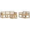 vidaXL Outdoor Sofa Set 6 pcs White 59 x 59 x 37 cm Solid Acacia Wood